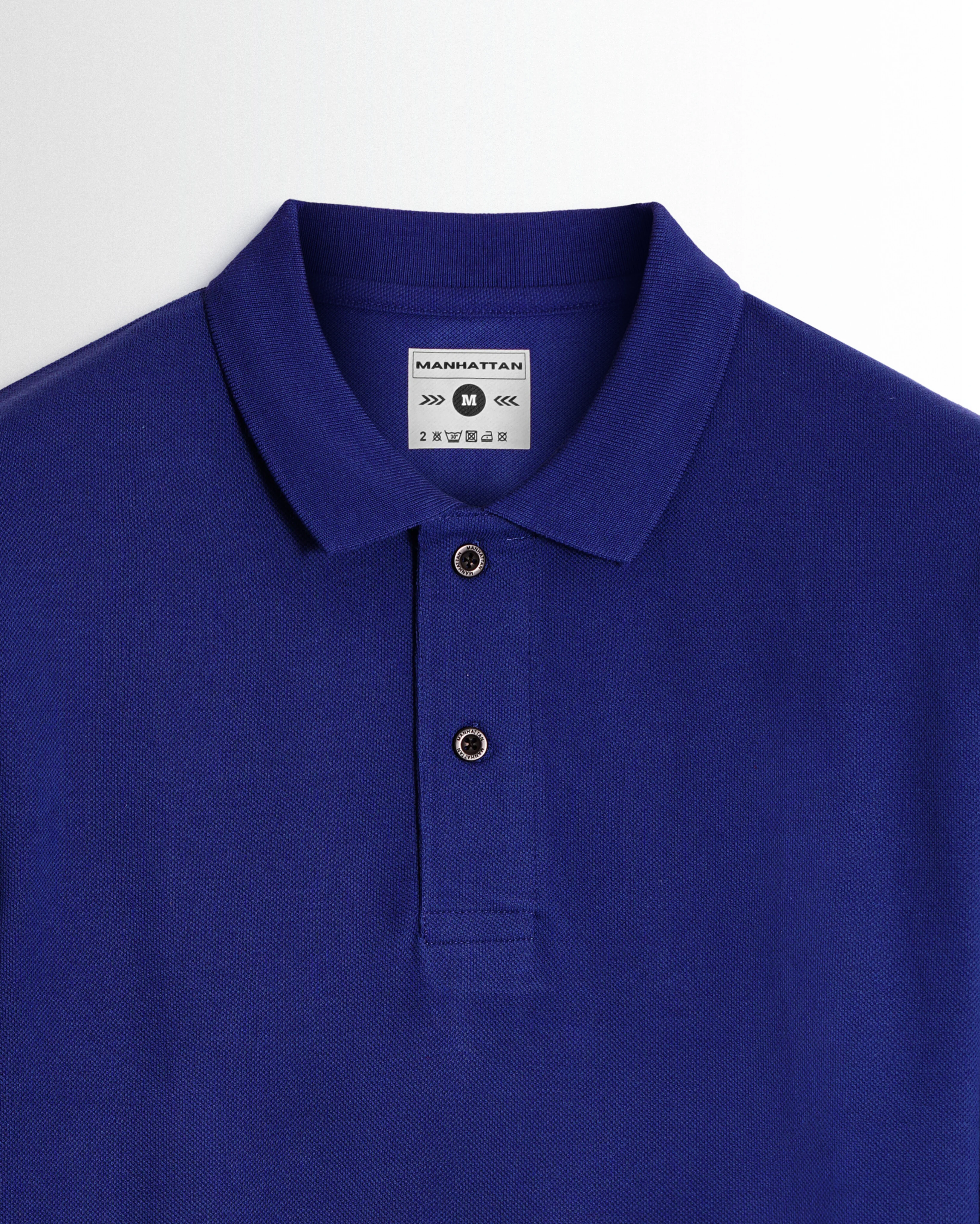 Polo Full Sleeves Plain Without Pocket